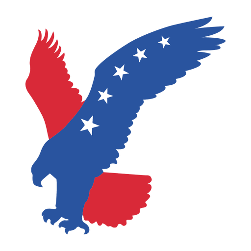 Adler mit amerikanischer Flagge