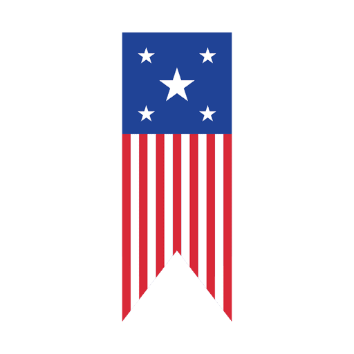 Amerikanische Flagge gedruckt Band PNG-Design
