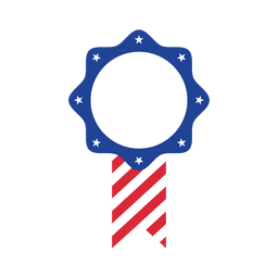 Etiqueta estrela da bandeira americana Desenho PNG