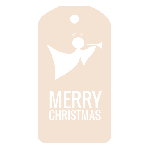 Etiqueta de natal cortada com molde de anjo Desenho PNG