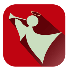 Ícone de quadrado vermelho de anjo Desenho PNG