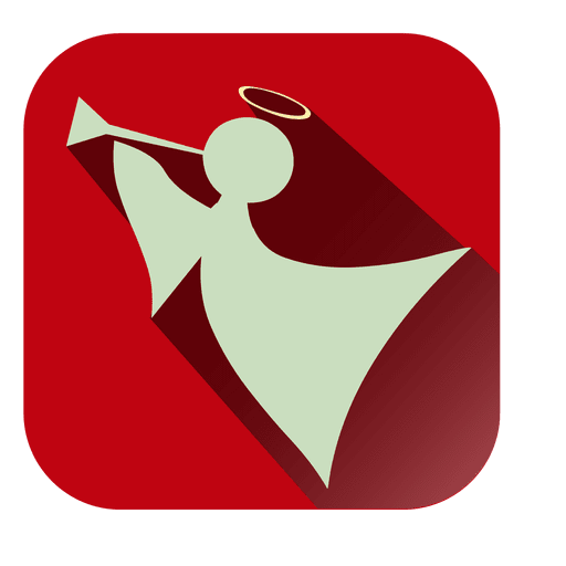 Angel red square icon PNG Design