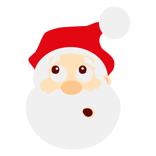 Emoticon de Papai Noel angustiado Desenho PNG