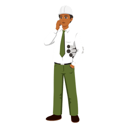 Architect cartoon profession PNG Design