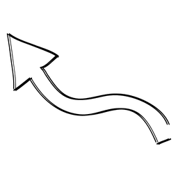 Flecha onda dirección izquierda Diseño PNG