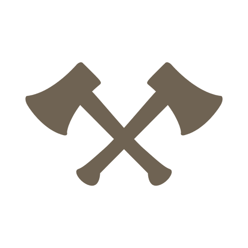 Axes camping kit icon