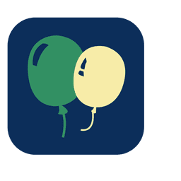 Icono de globos cuadrados Diseño PNG