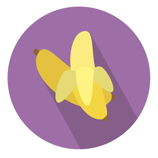 Ícone de círculo de banana Desenho PNG