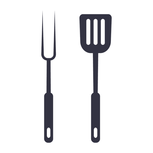 Barbecue cutlery flat icon