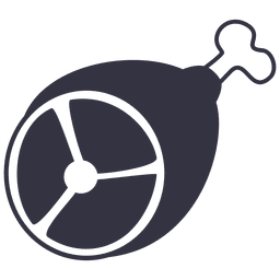 Grilled meat flat icon PNG Design