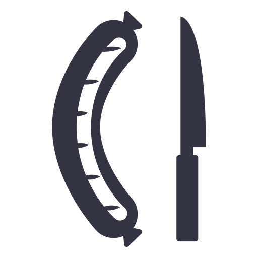 Wurst- und Messersymbol PNG-Design