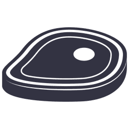 Ícone plano de bife de churrasco Desenho PNG