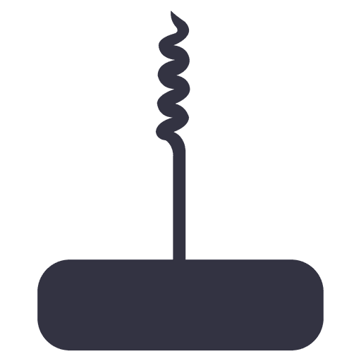Corkscrew icon silhouette