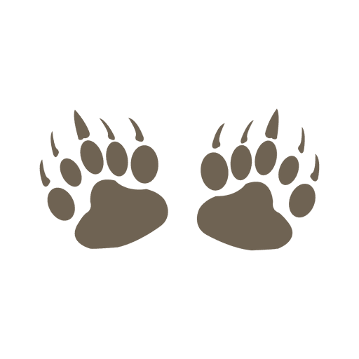 Silhouette of bear footprint PNG Design