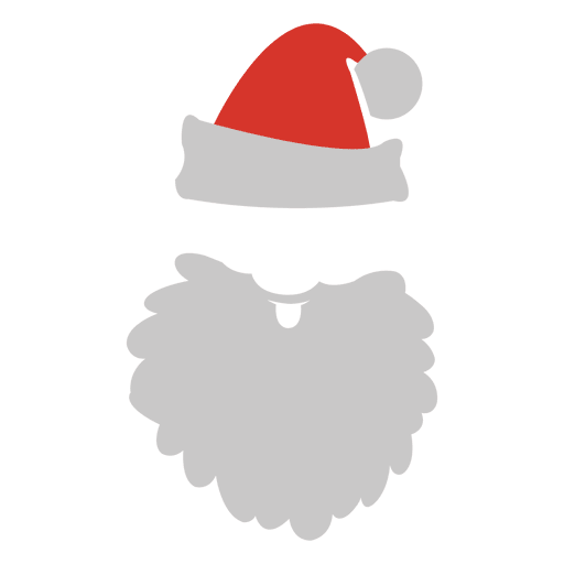 Beard hat santa claus face PNG Design
