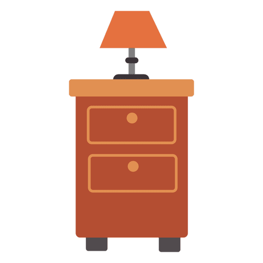 Bedside cabinate flat icon
