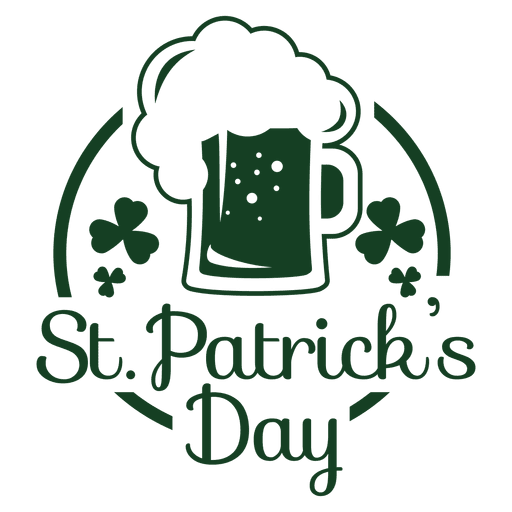 Bier St Patrick Emblem PNG-Design