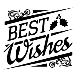 Beste Wünsche Weihnachtsabzeichen PNG-Design
