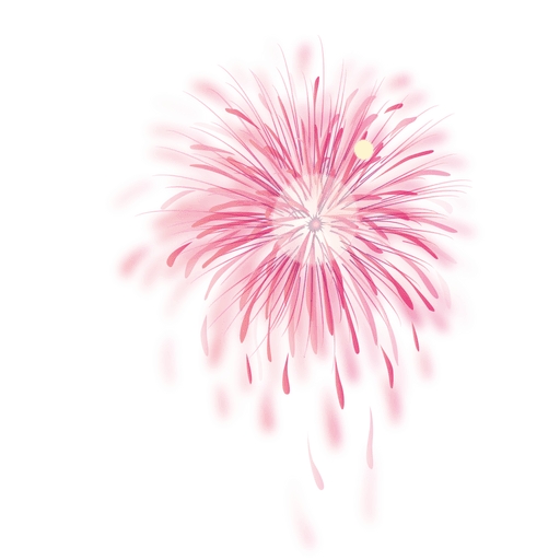 Gestrahltes rosa Feuerwerk PNG-Design