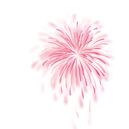 Blasting pink party fireworks Transparent PNG