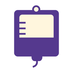 Flaches Symbol der Blutpackung PNG-Design