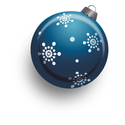 Blaue 3d Weihnachtskugel PNG-Design