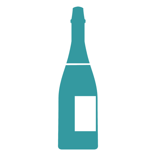Botella de champagne azul Diseño PNG