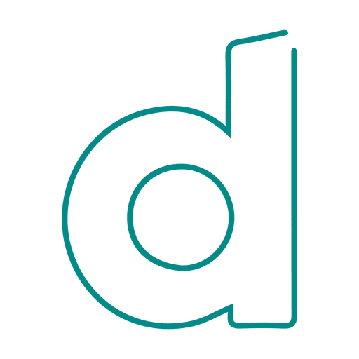 Blue d line icon.svg Desenho PNG