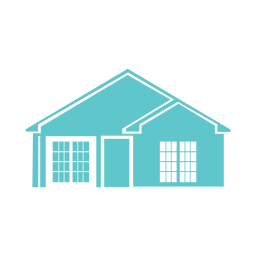 Ícone de casas planas azuis Desenho PNG