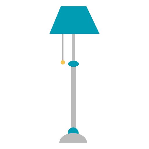 Blue flat lamp stand PNG Design