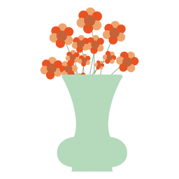 Blue flower tub icon PNG Design