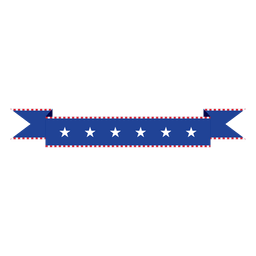 Cinta de Estados Unidos doblada azul Diseño PNG