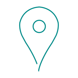 Blue location marker line icon.svg PNG Design