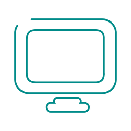 Línea de monitor azul icon.svg Transparent PNG