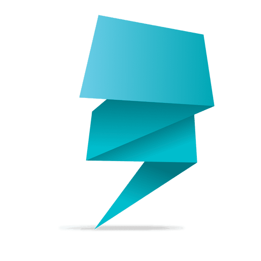 Bandera azul de origami Diseño PNG