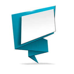 Blue origami banner white space PNG Design