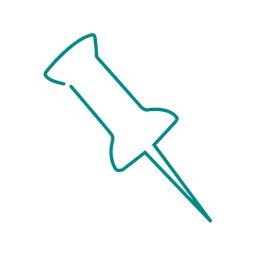 Blue paper pin line icon.svg PNG Design