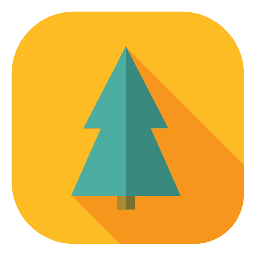 Blue pine tree icon PNG Design