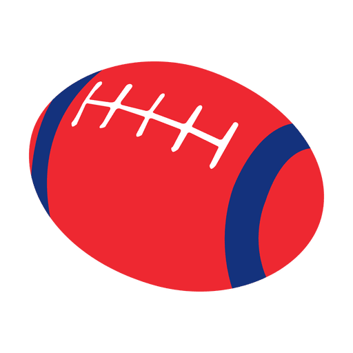 Pelota de rugby rojo azul Diseño PNG