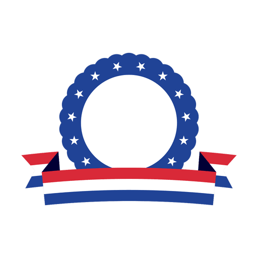 Insignia de cinta de los EEUU del anillo azul Diseño PNG