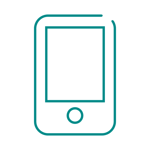 Blue smartphone line icon2.svg PNG Design
