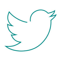 Icono de línea de pájaro azul de twitter.svg Diseño PNG