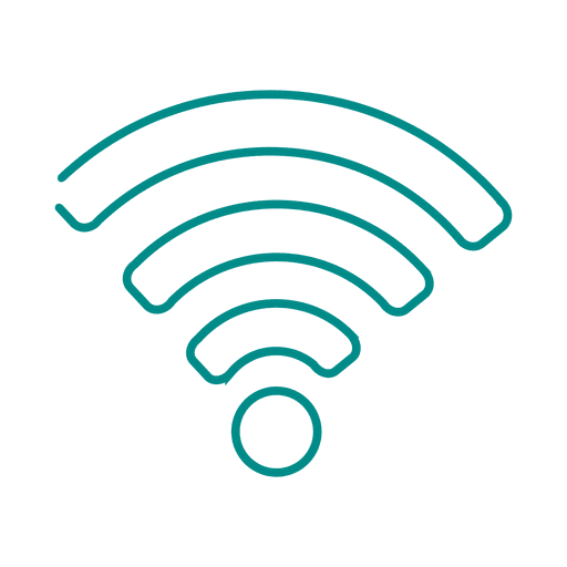 Blue wifi line icon2.svg PNG Design