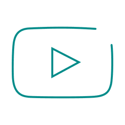 Blue youtube line icon.svg PNG Design Transparent PNG