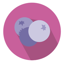 Blueberry flat circle icon PNG Design