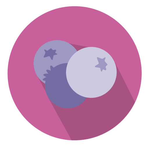 Blaubeer-Flachkreissymbol PNG-Design