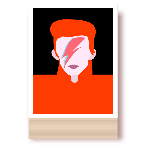 Bowie-Cartoon-Porträt PNG-Design