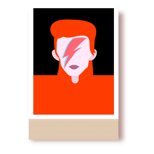 Retrato de desenho animado Bowie Desenho PNG