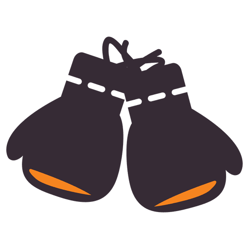 Icono de guantes de boxeo plano Diseño PNG