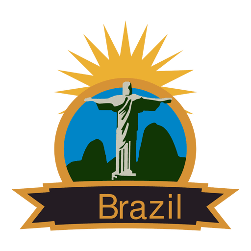 etiqueta olímpica de brasil Diseño PNG